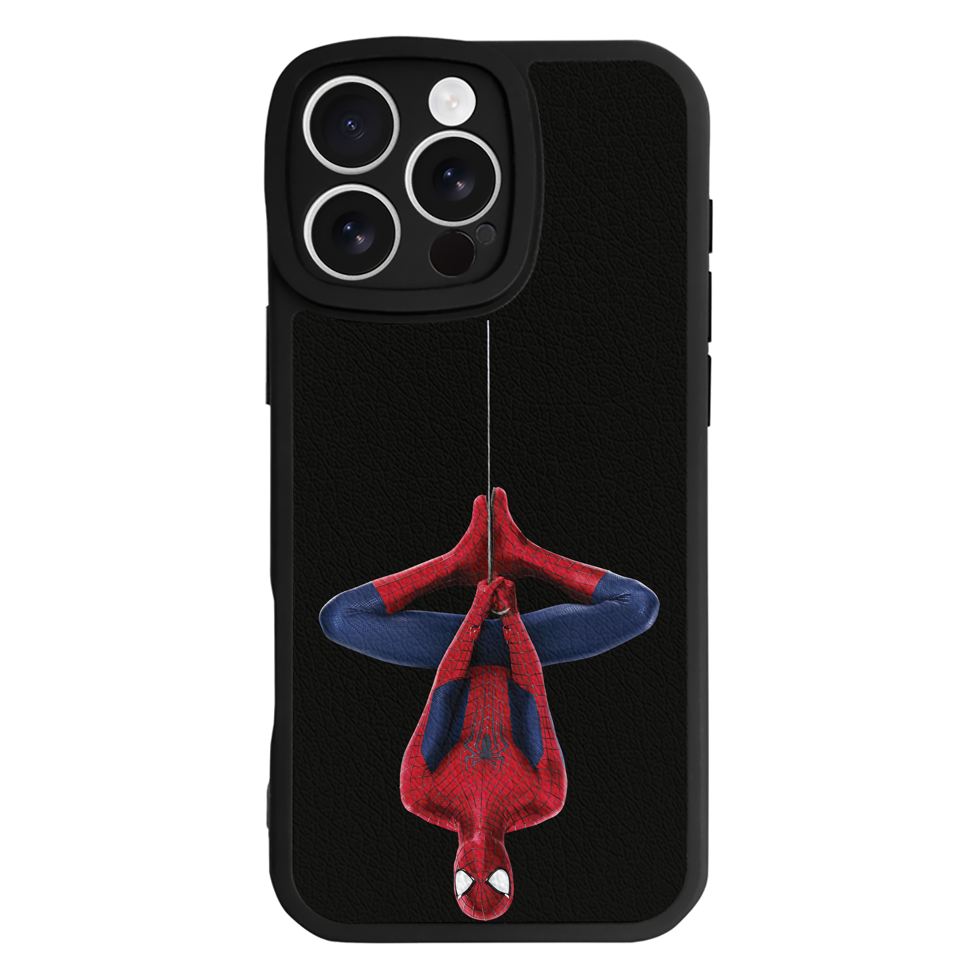 Spider Man スパイダーマン 【iPhone 16シリーズ対応】シリコンスマホケース（レザー調） 材質：シリコン